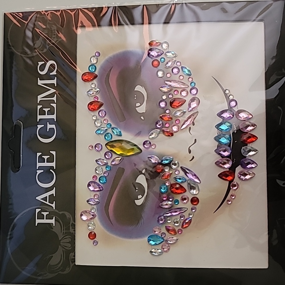 Face Gems 3D Crystal Colorful Acrylic Rhinestone Sticker Reuseable Decorations 6